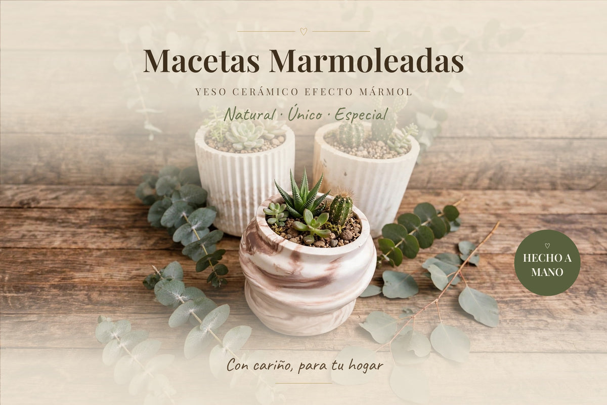 Macetas Marmoleadas (Se Venden Por Unidad)
