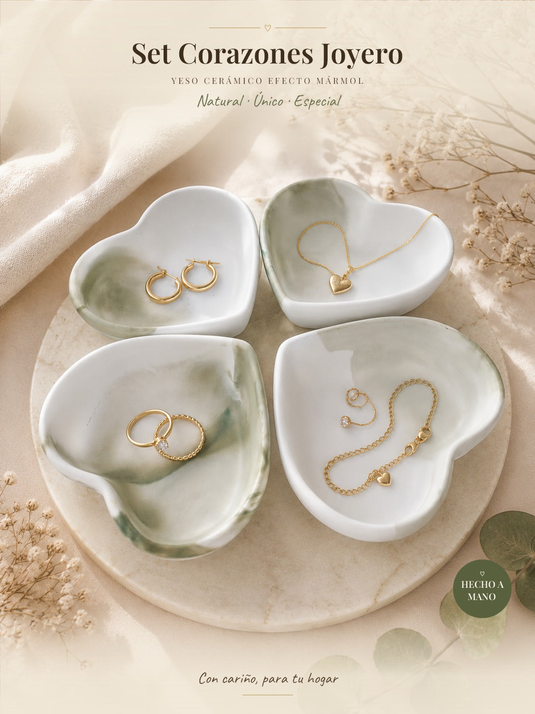 Set Corazones Joyero