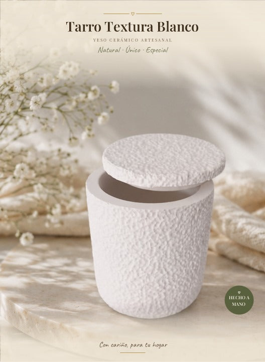 Tarro Textura Blanco