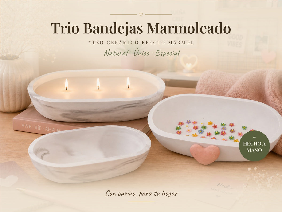 Trio Bandejas Marmoleado
