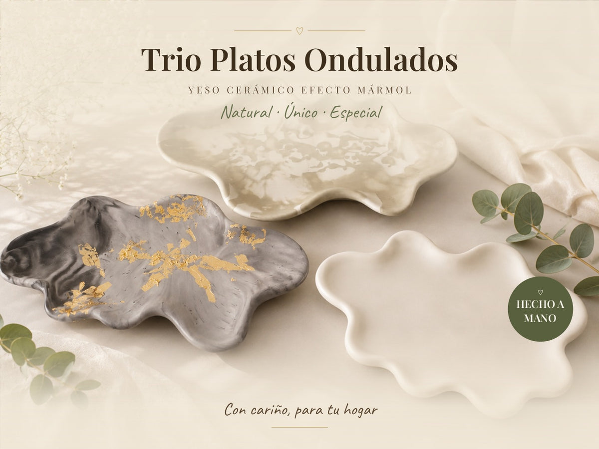 Trio Platos Ondulados (Precio Por Unidad)