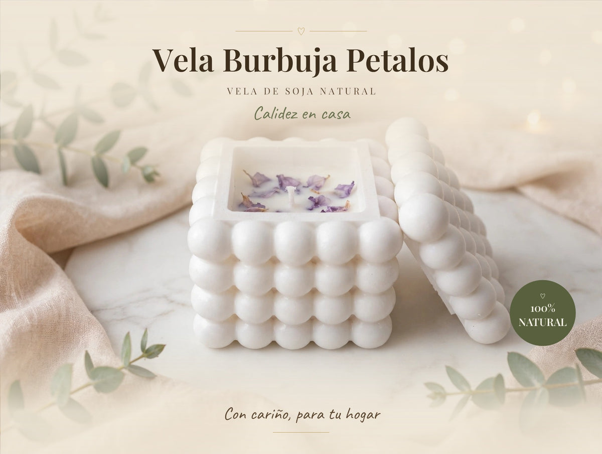 Vela Burbuja Petalos