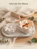 Vela Loto Flor Blanca