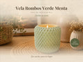 Vela Rombos Verde Menta