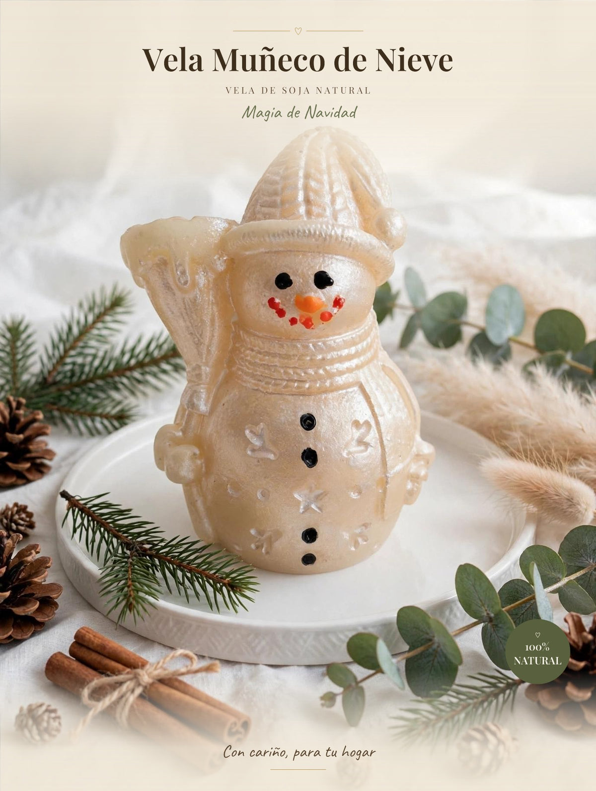 Vela Muñeco de Nieve