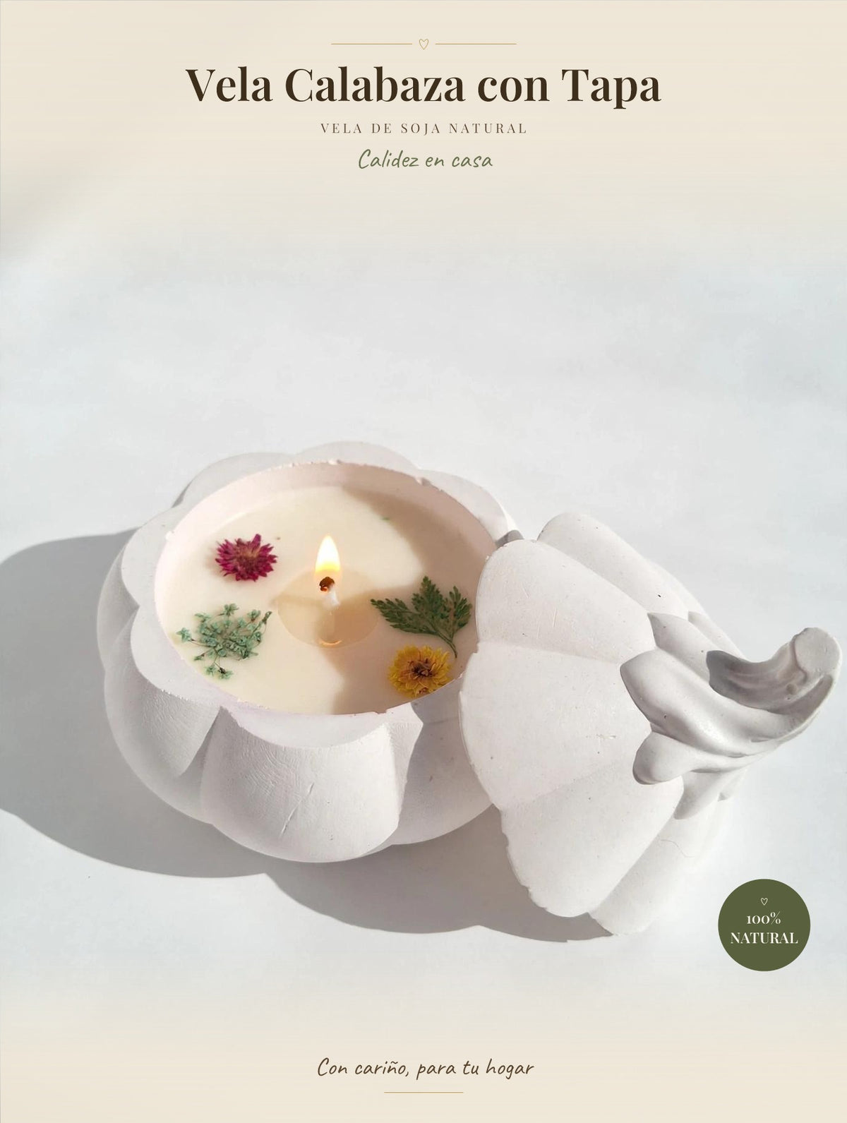 Vela Calabaza con Tapa